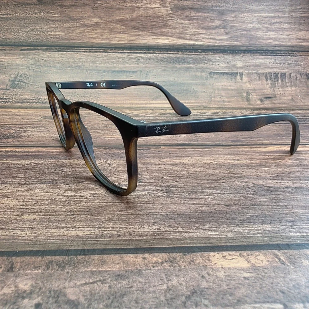 Ray-Ban RB 7074 5365 Matte Tortoise Square Eyeglasses Frames 52-18-145